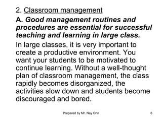 Large class strategies | PPT