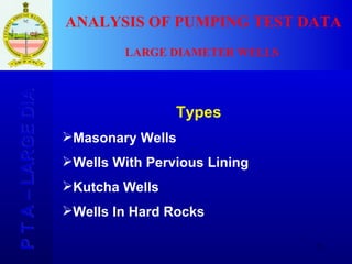 Well Dia Program Large Dia Well Tests | PPT