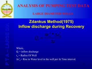 Well Dia Program Large Dia Well Tests | PPT