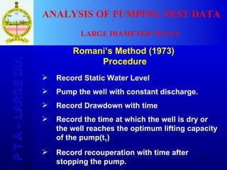 Well Dia Program Large Dia Well Tests | PPT