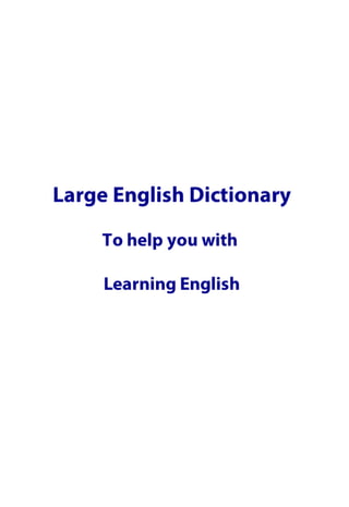 Large English dictionary free to download PDF
