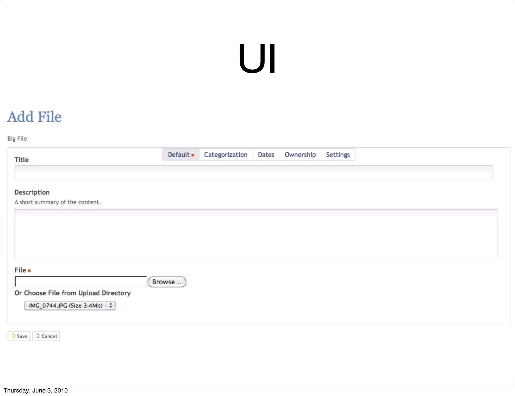 UI




Thursday, June 3, 2010
 