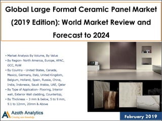 Large Format Ceramic Panel Market (2019 Edition)