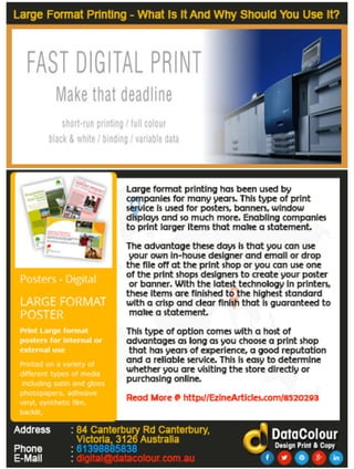 Large format printing   what is it and why should you use it