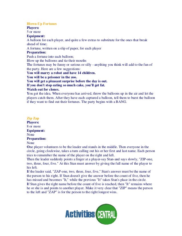 Large group icebreakers