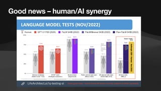 Good news – human/AI synergy
 