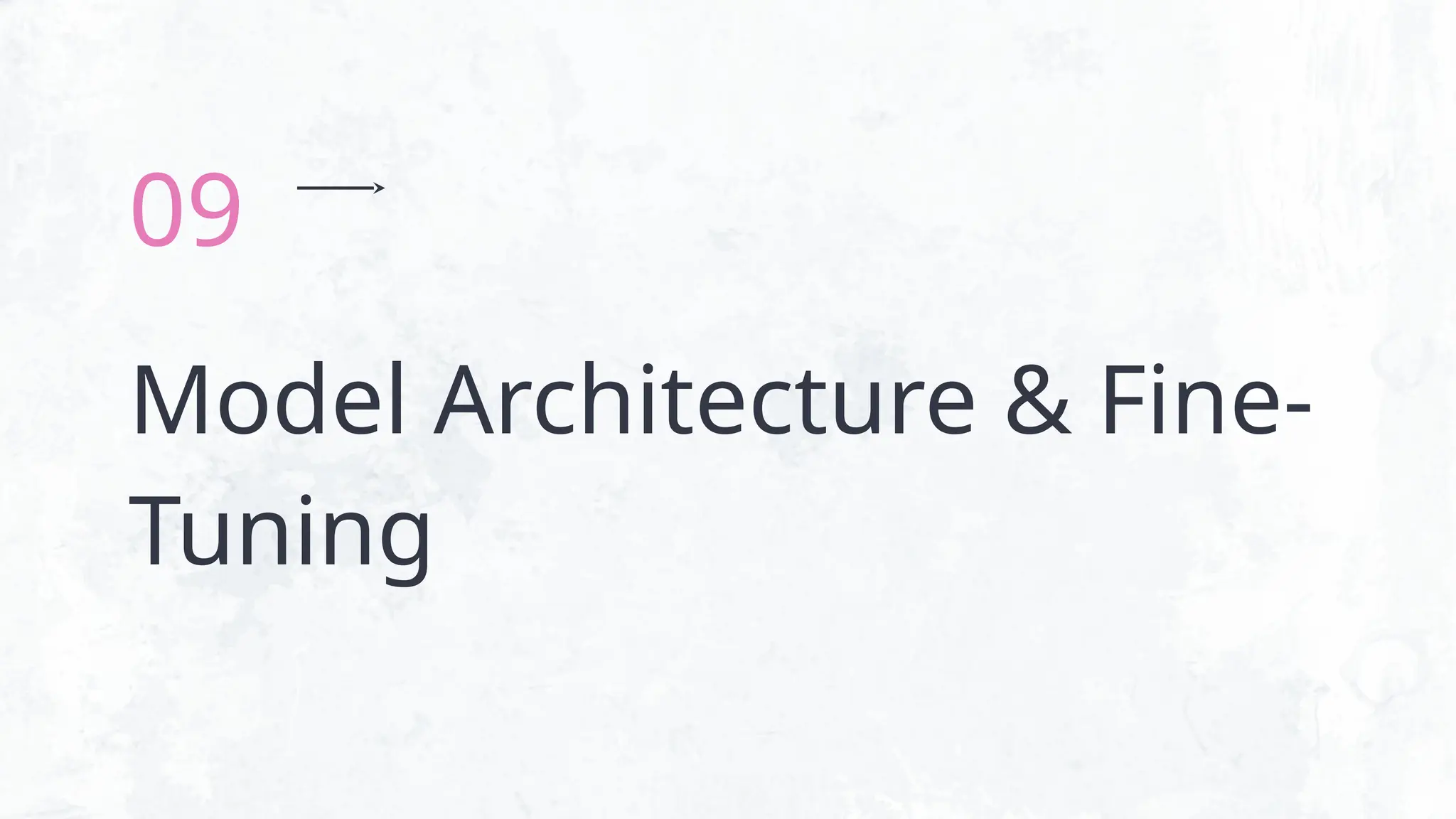 Model Architecture & Fine-
Tuning
09
 