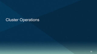 32
Cluster Operations
 