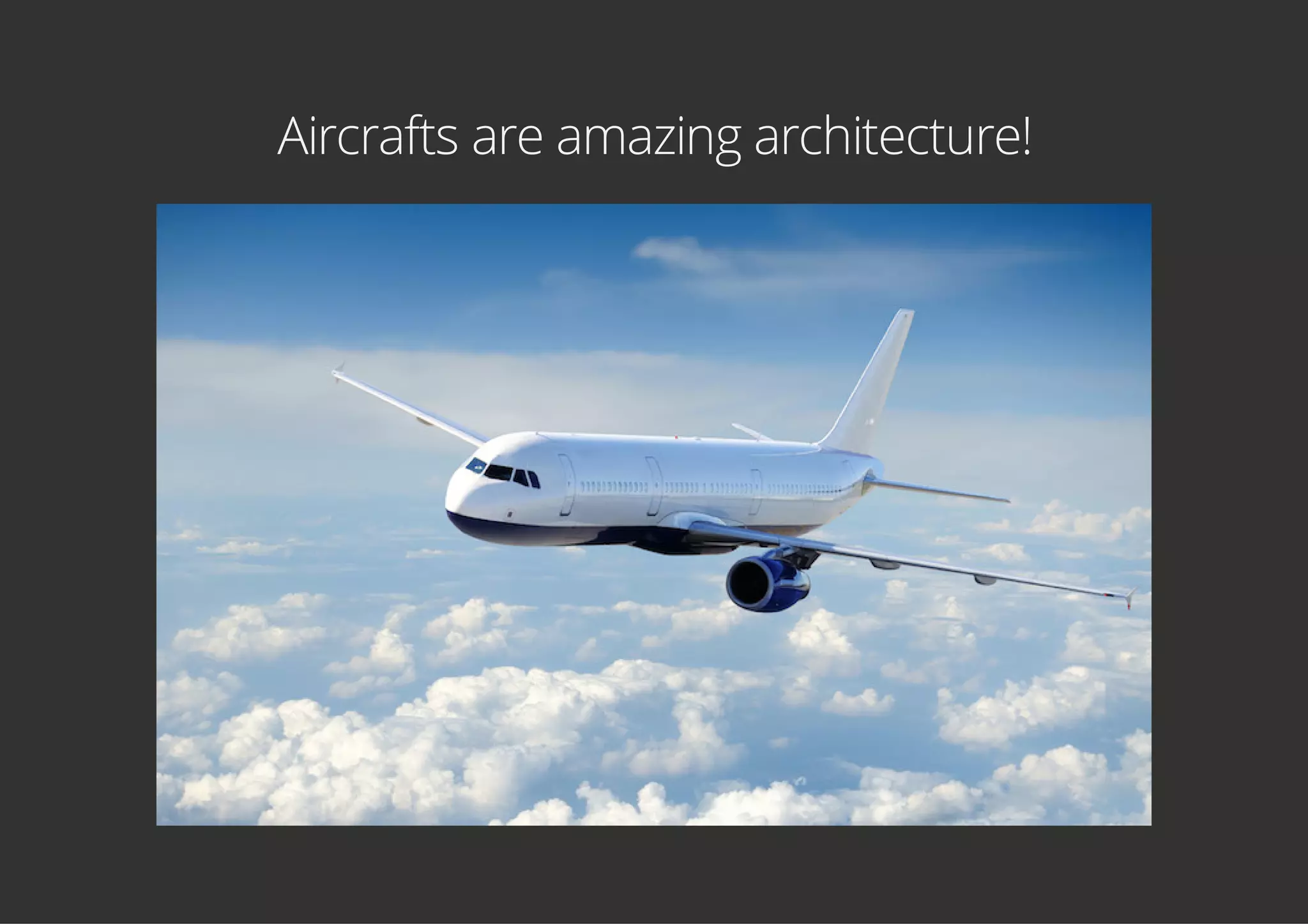 Aircrafts are amazing architecture!
 