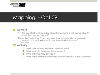 Provincial Instructor Diploma Program Program Values:Map: Version 1	Intended Learning Outcomes1. Apply relevant research and critical/creative thinking in the design, delivery, and evaluation of adult learning.  2. Create positive learning environments that promote respect for the diversity of learners.  3. Use instructional strategies and educational technologies appropriately to support and enhance teaching and learning.  4. Communicate effectively and work collaboratively in the workplace and in the community.  5. Act in an ethical and professional manner when working in an adult education setting.  6. Continue to develop professionally to respond to trends and issues in one’s field of practice and in adult learning. Entry RequirementsIntendedRoles Educator/Instructor- Industry Trainer- Community Leader