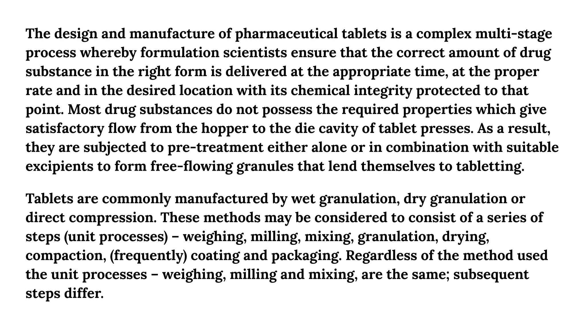 Large scale manufacturing processes & equipments for Tablets | PDF
