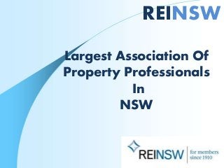 REINSW
Largest Association Of
Property Professionals
In
NSW
 