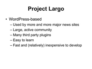 Largo Project: A Responsive WordPress Framework For News Sites