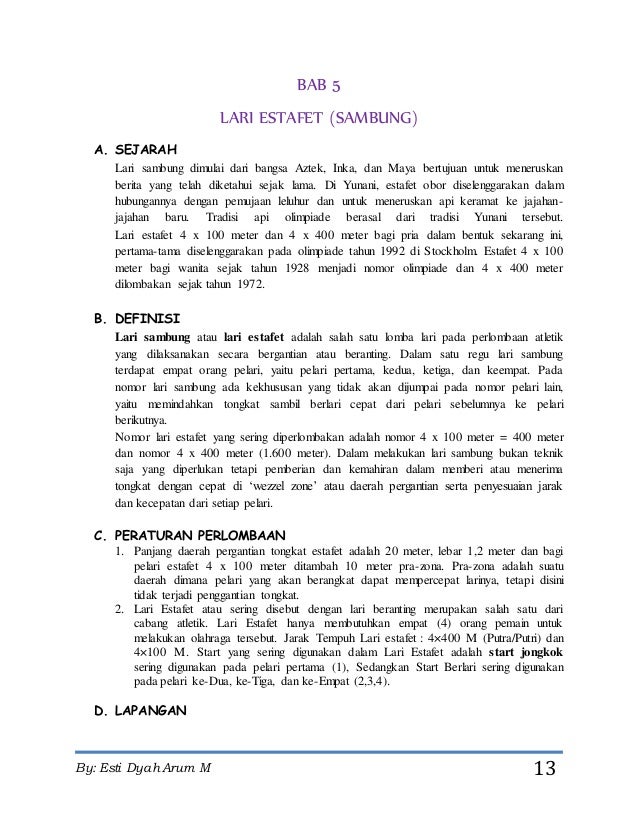 Makalah Olahraga Lari 