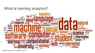 What is learning analytics?
http://bcomposes.wordpress.com/
 