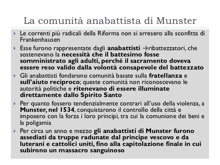 riforma: anabattisti