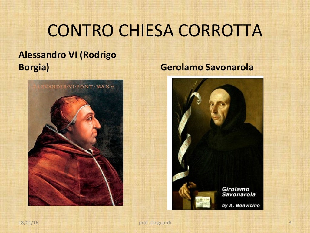 La riforma e la controriforma
