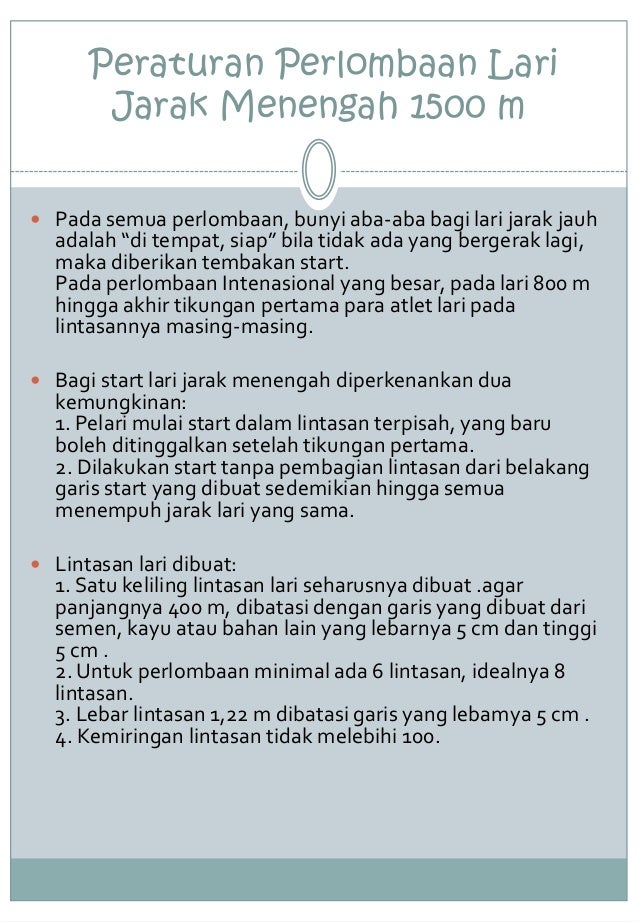 Garis Awal Pada Lari Disebut Mudah