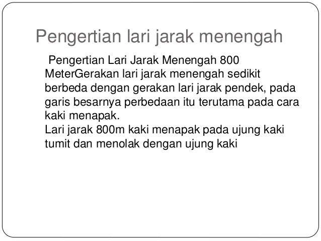Perbedaan Lari Jarak Menengah Dengan Lari Jarak Pendek Terutama Pada Berbagai Perbedaan