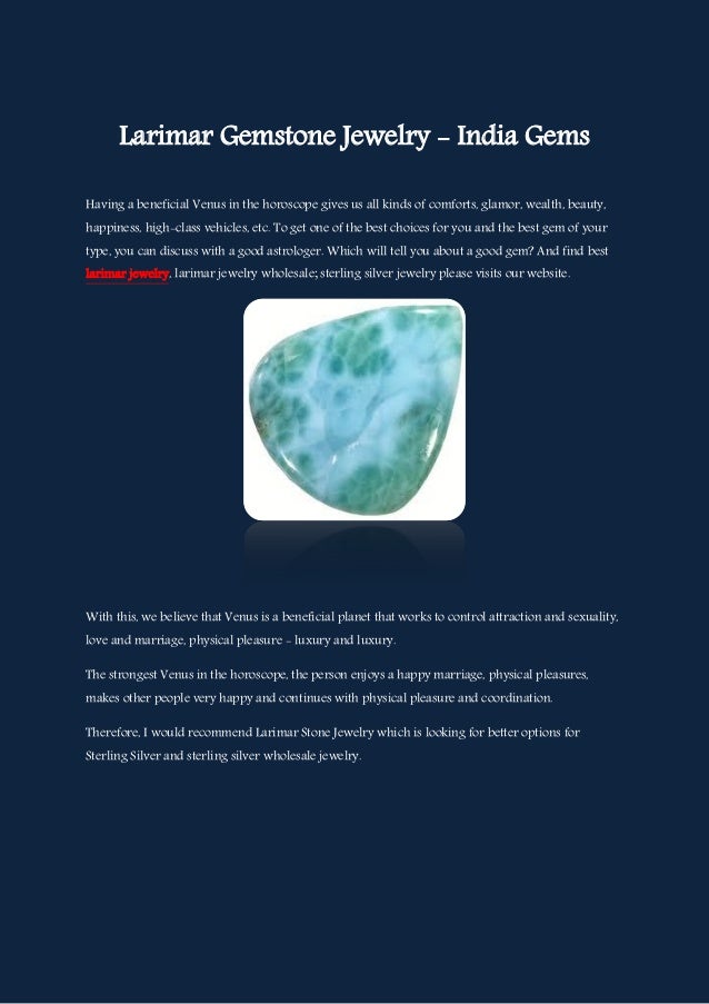 Larimar Gemstone Jewelry India Gems