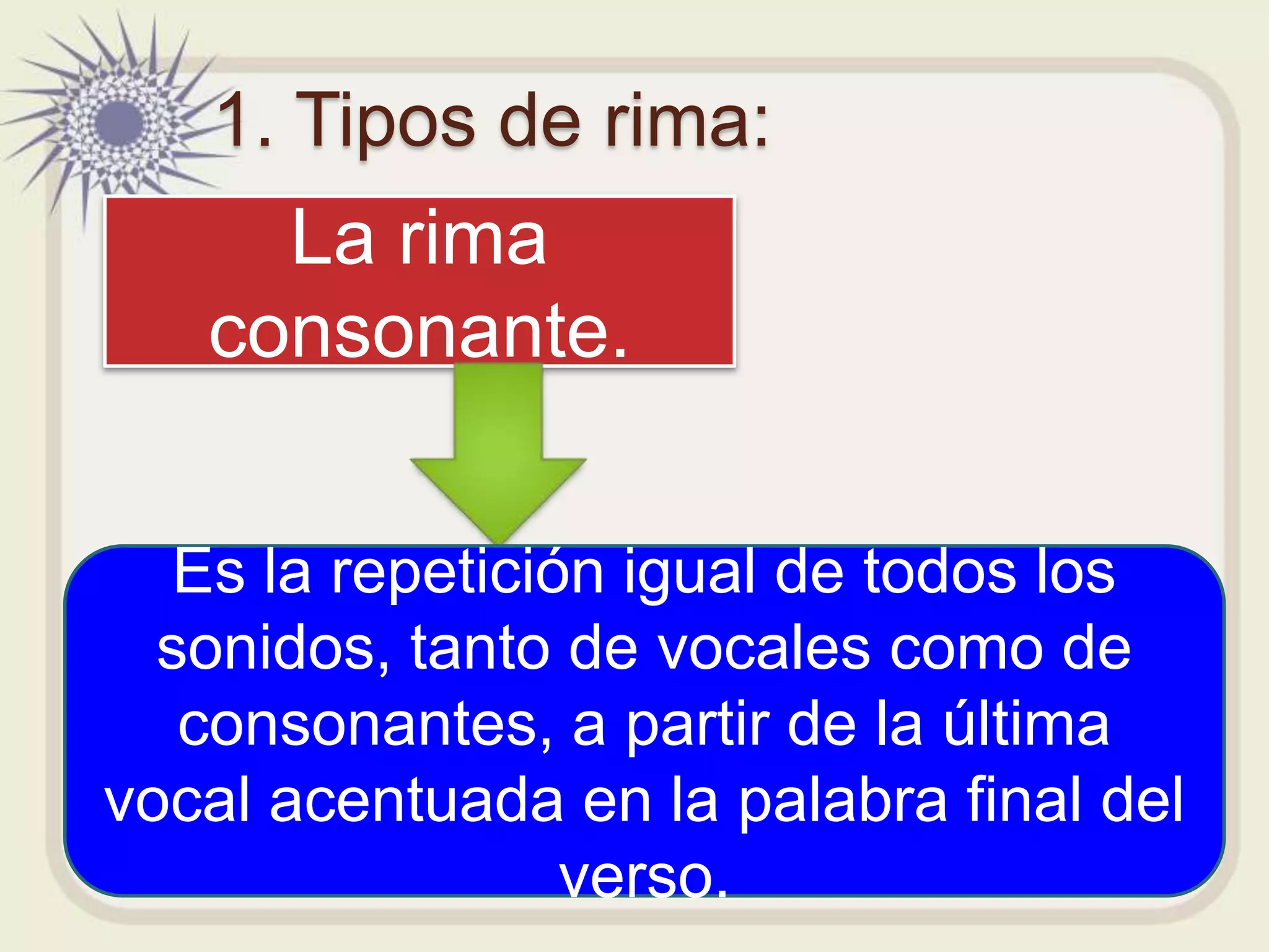 Metrico Ritmo Y Rima La rima y el esquema métrico | PPT
