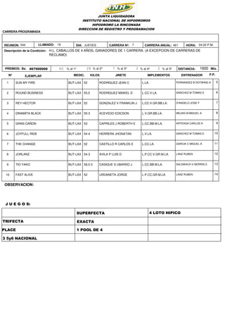 La rinconada programa oficial reuniones 44 y 45 | PDF