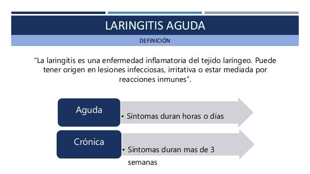 Resultado de imagen para historia natural de laringitis