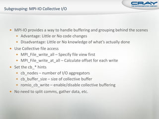 Practical Examples for Efficient I/O on Cray XT Systems (CUG 2009)