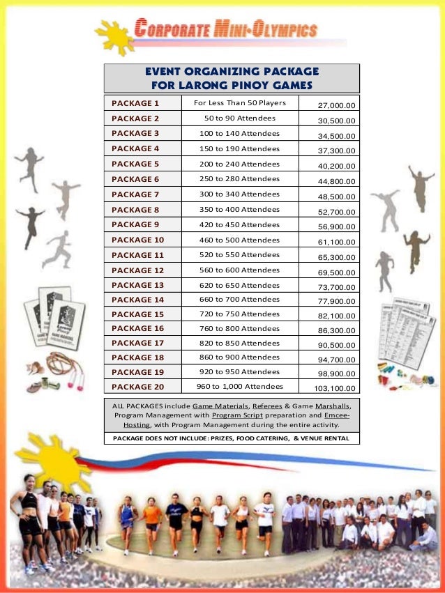 Sportsfest program examples