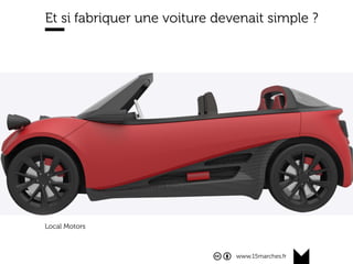 www.15marches.fr
Comprendre la mutation
La voiture du futur sera électrique
La voiture sera un service partagé
La voiture sera autonome
Qui nous transportera demain ?
 