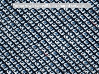 www.15marches.fr
Source : KPMG 2015
Tomorrow’s car will be a shared service
 
