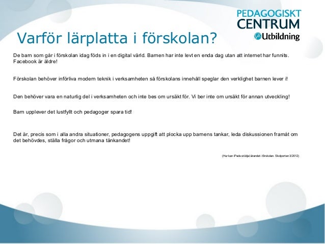 Lärplattan i förskolan Åstorp 25 okt