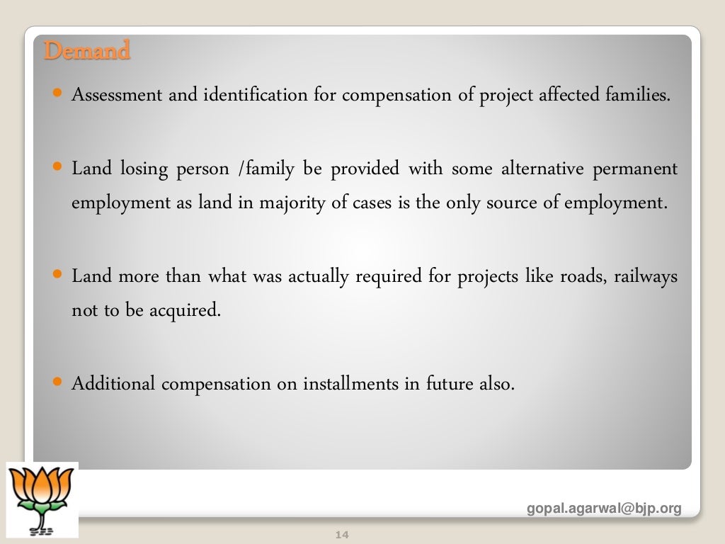 Land Acquisition Rehabilitation and Resettlement Act, 2013