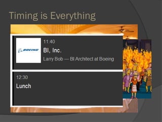 Timing is Everything
 