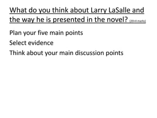 Larry LaSalle character development | PPTX