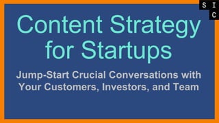 Jump-Start Crucial Conversations with
Your Customers, Investors, and Team
 