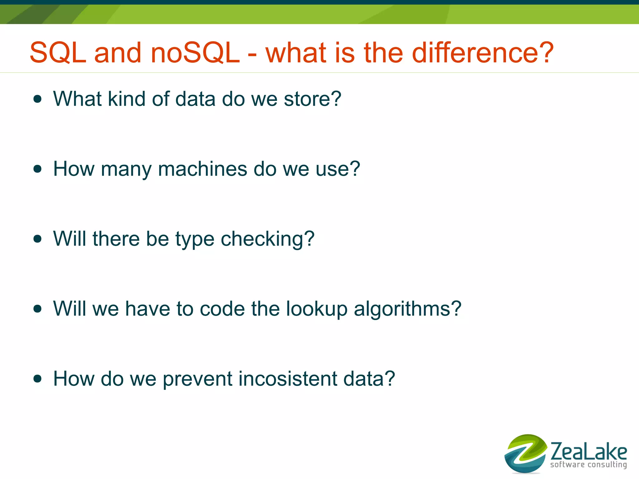 SQL or NoSQL - how to choose | PPT