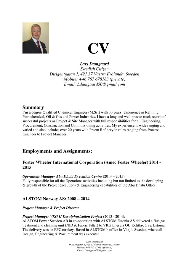 Lars damgaard cv april 2016 | PDF