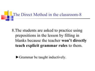 Direct Method Writing Direct method | PPT