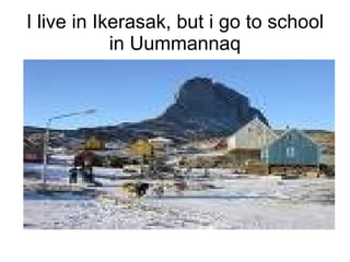I live in Ikerasak, but i go to school in Uummannaq 