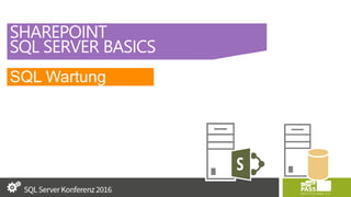 SHAREPOINT
SQL SERVER BASICS
SQL Wartung
 