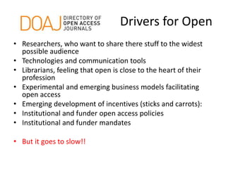 Improving the Transparency and Credibility of Open Access Publishing | PPT