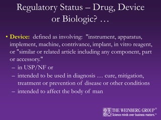 FDA Regulatory Considerations for the Biomedical Start-up | PDF