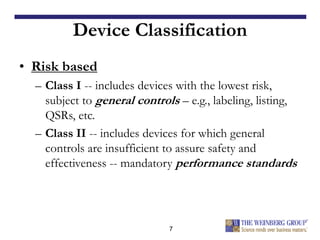 Overview of FDA Regulation of Devices & Diagnostics | PDF