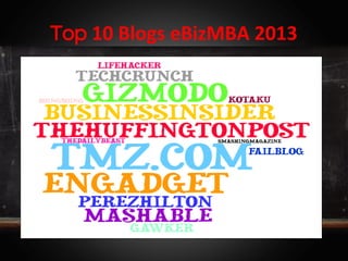 Top 10 Blogs eBizMBA 2013

 