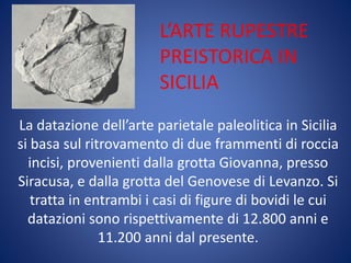 ATTPT L'arte rupestre preistorica in sicilia
