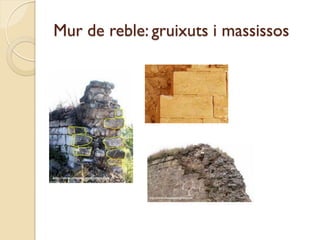 Mur de reble: gruixuts i massissos
 