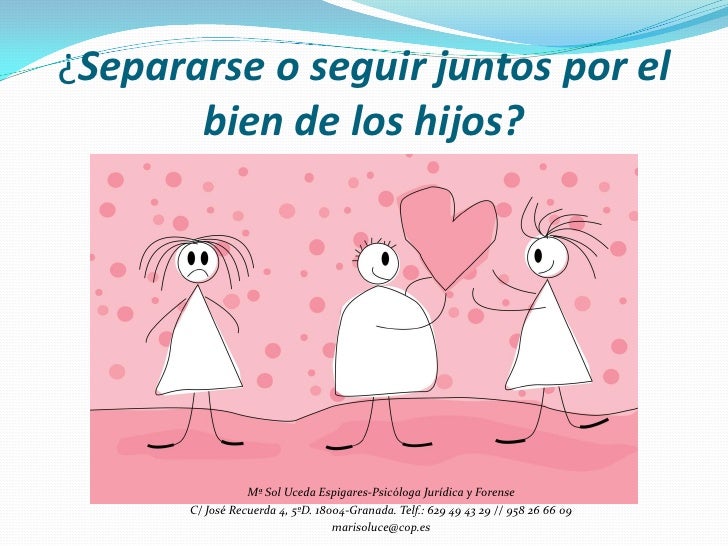 La ruptura de pareja y los hijos