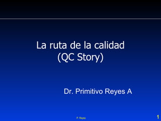 La ruta de la calidad (QC Story) P. Reyes Dr. Primitivo Reyes A 