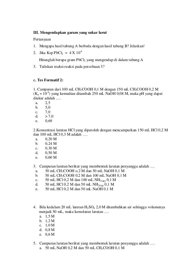 Campuran Yang Dapat Membentuk Larutan Penyangga Adalah Seputar Bentuk